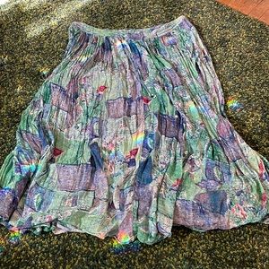 Vintage 70’s Indian gauze cottage broomstick skirt